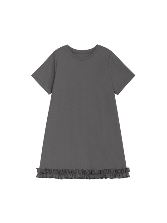 Ruffle Hem T-shirt Dress