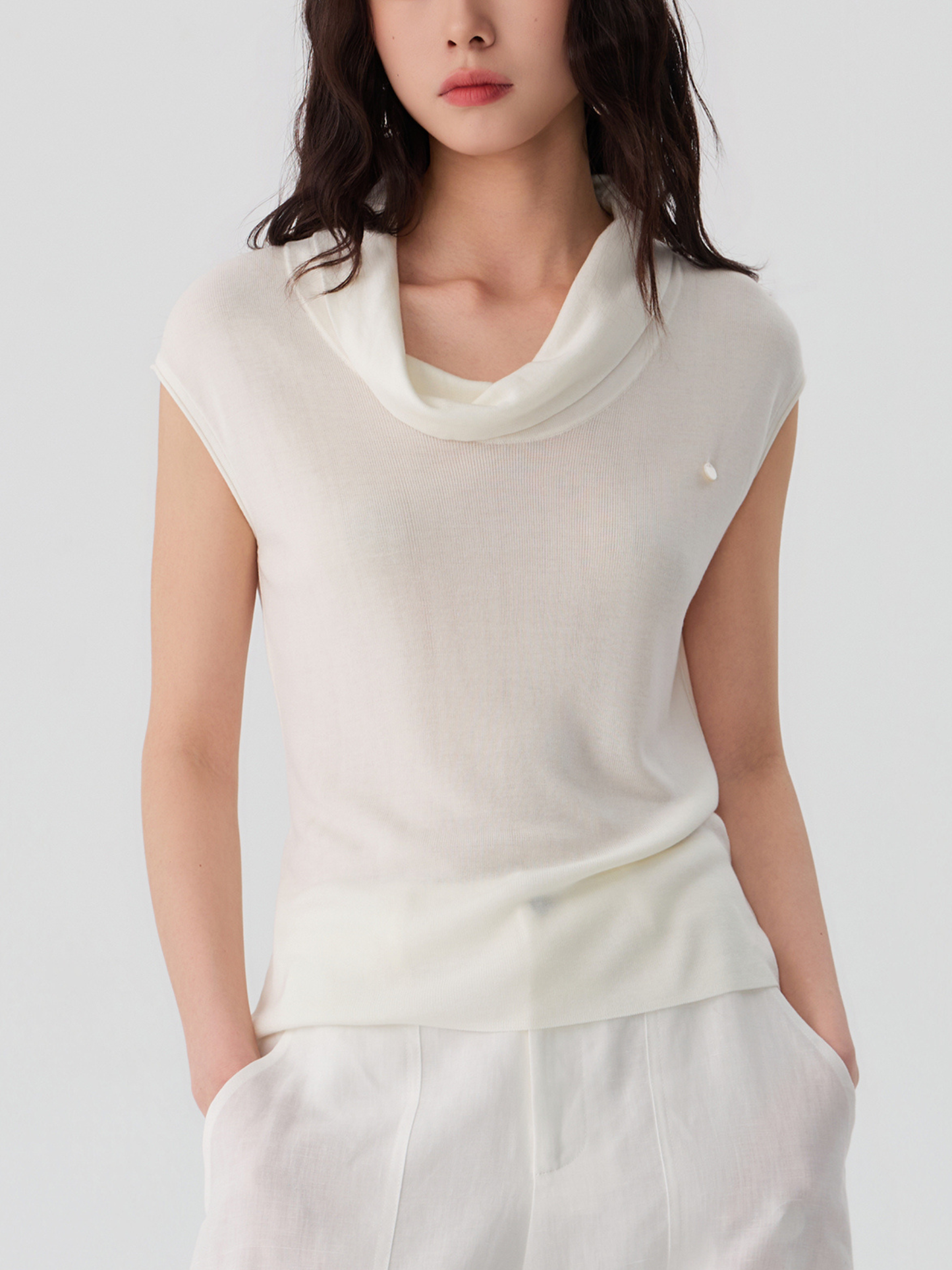 Draped Knit Top