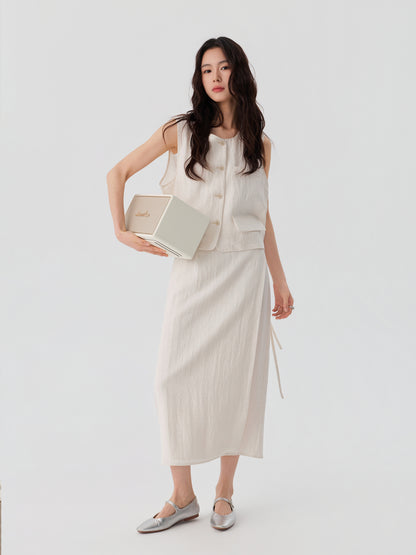 Soft Drape Midi Skirt