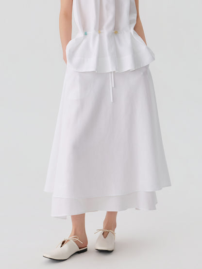 Drift Layer Drawstring Skirt