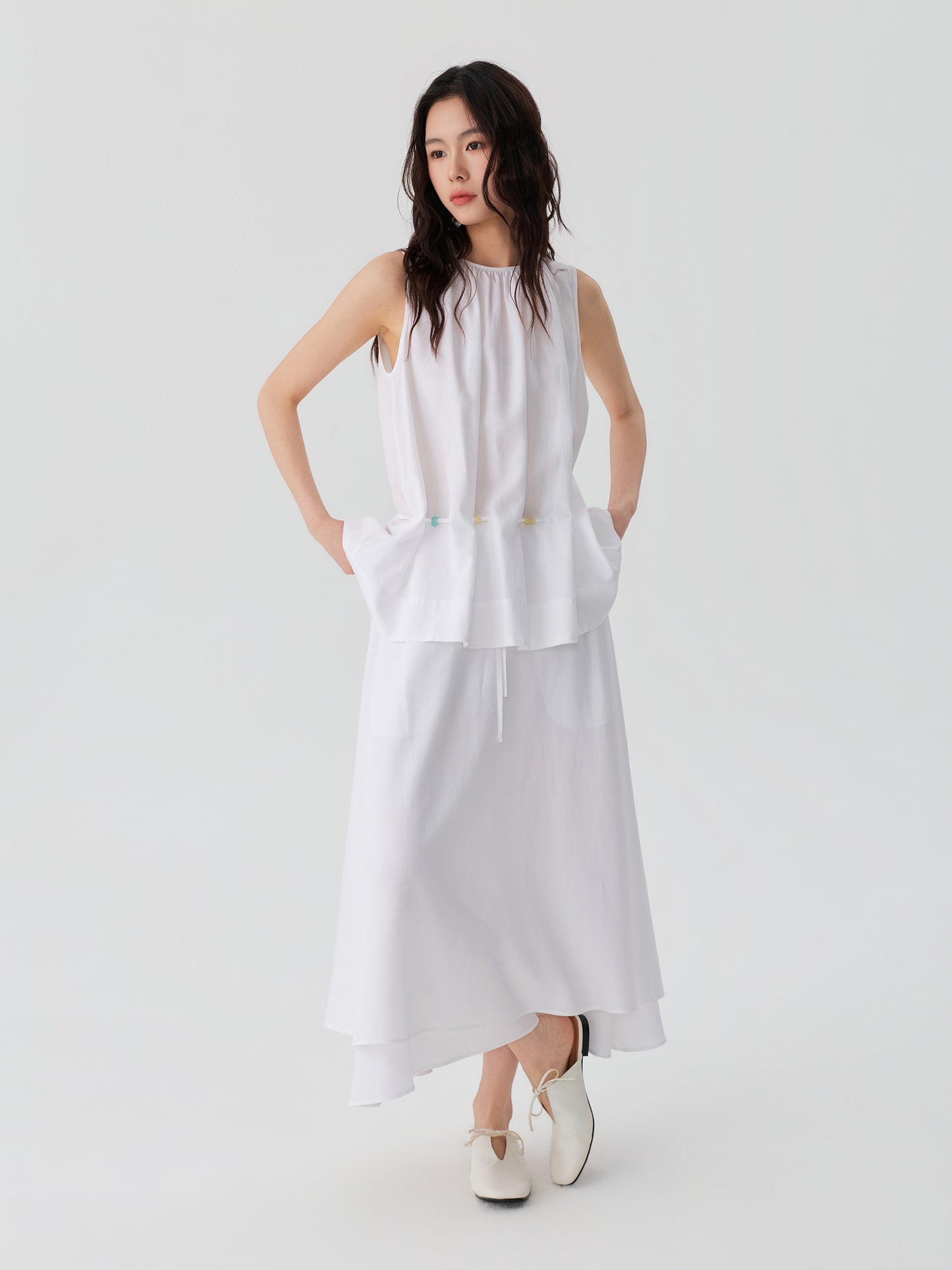 Drift Layer Drawstring Skirt