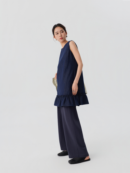 Fluid Straight-Leg Pants Trousers