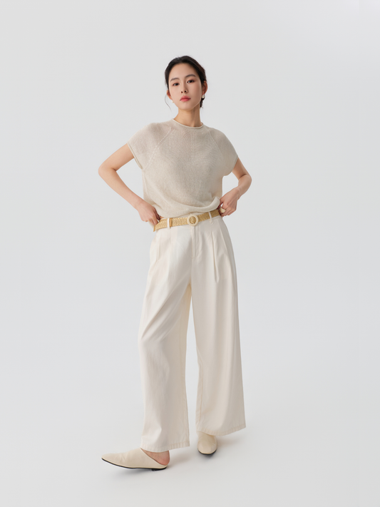 Relaxed Wide-Leg Trousers