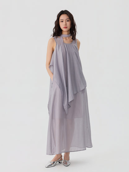 Draped Scarf Dress