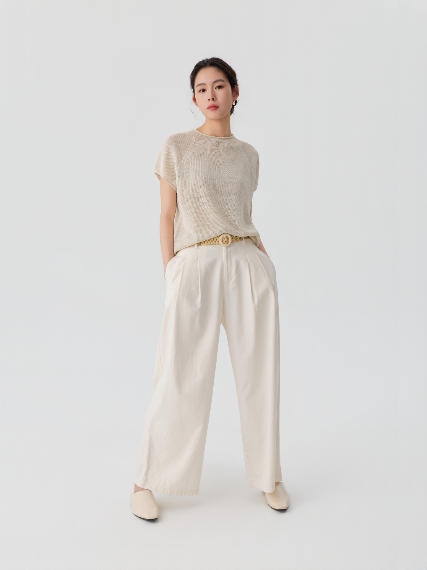 Relaxed Wide-Leg Trousers