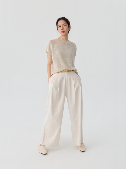 Relaxed Wide-Leg Trousers
