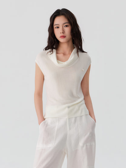 Draped Knit Top
