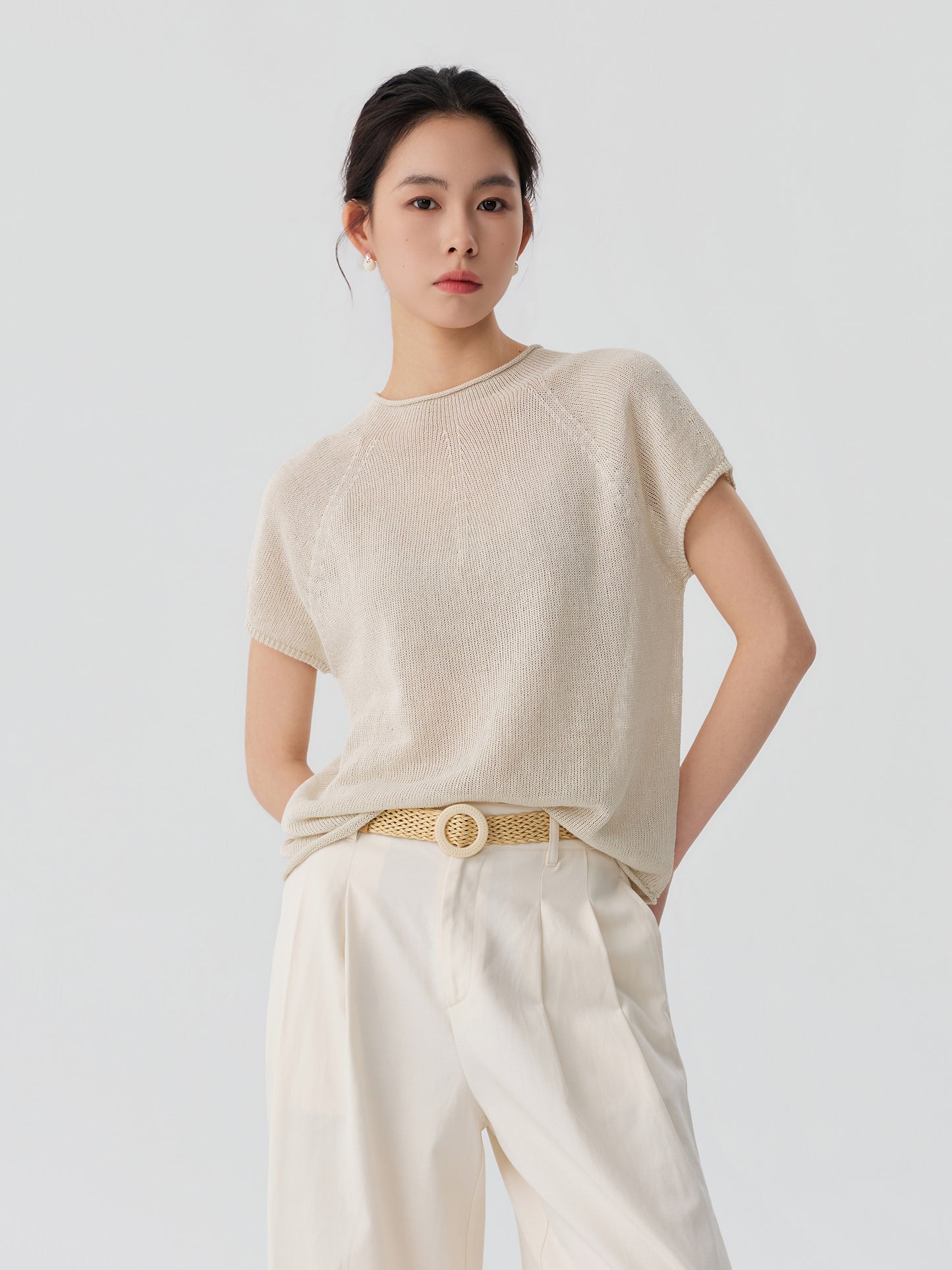 Paper Touch Raglan Knit Tee
