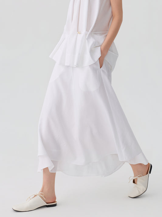 Drift Layer Drawstring Skirt
