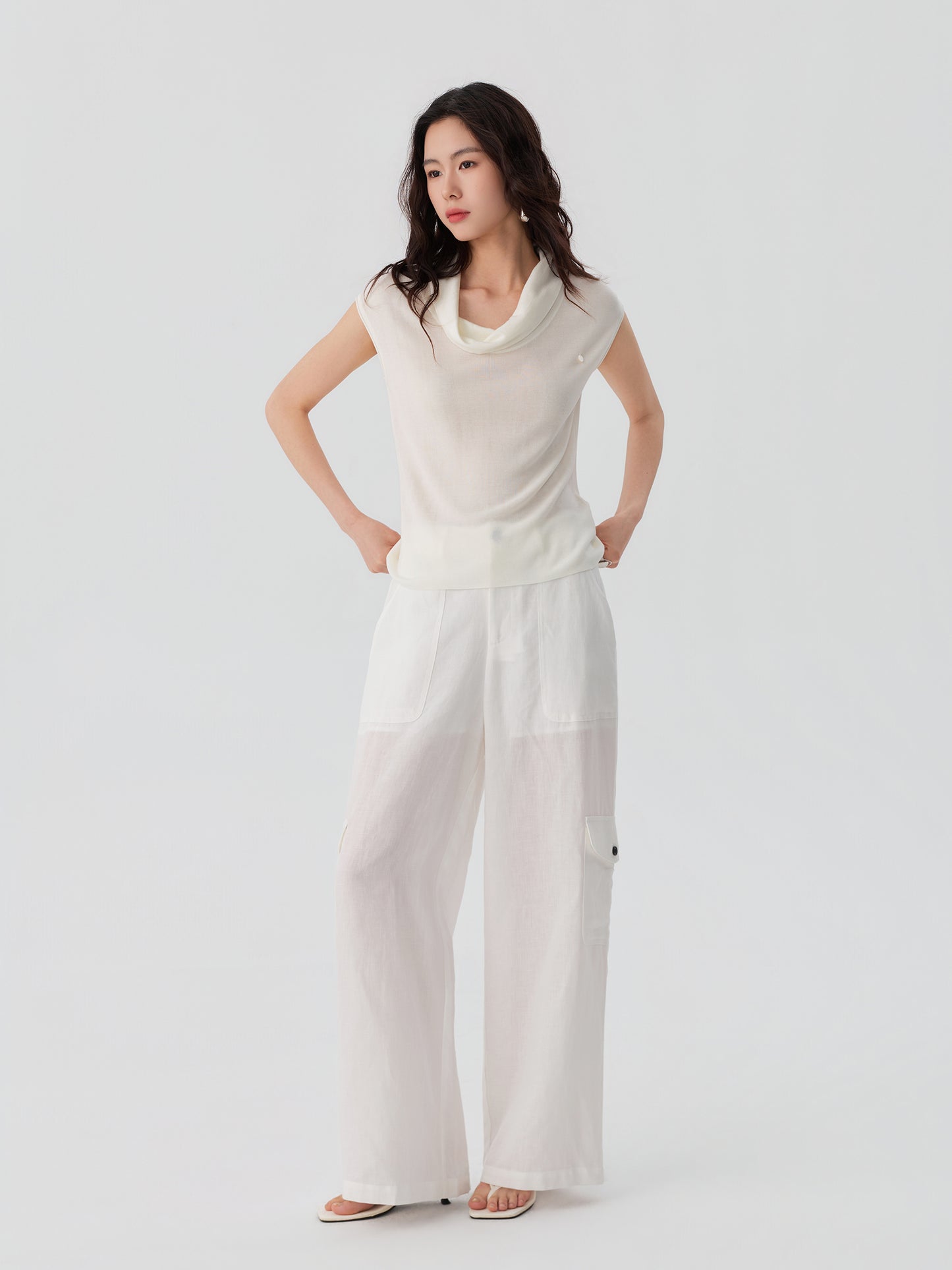 Draped Knit Top