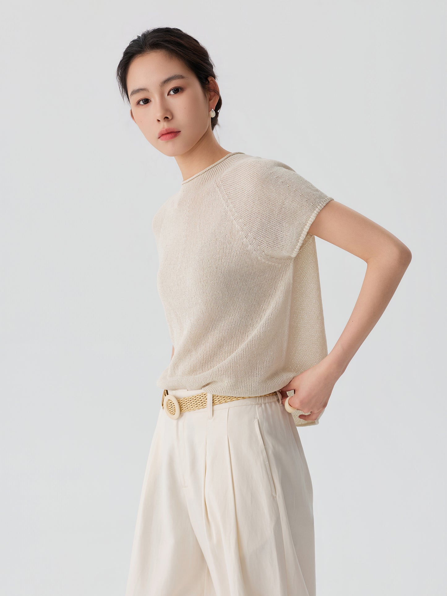 Paper Touch Raglan Knit Tee