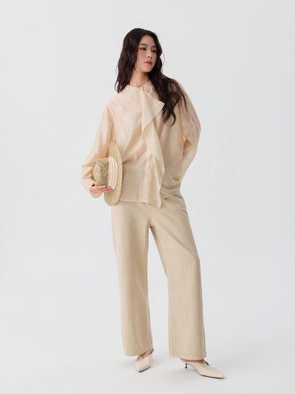 Draped Ruffle Blouse