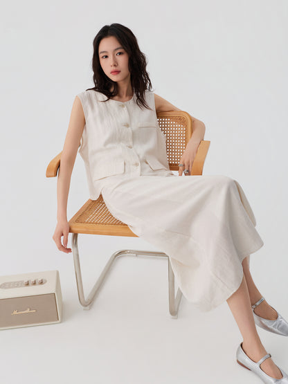 Soft Drape Midi Skirt