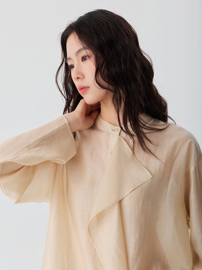Draped Ruffle Blouse
