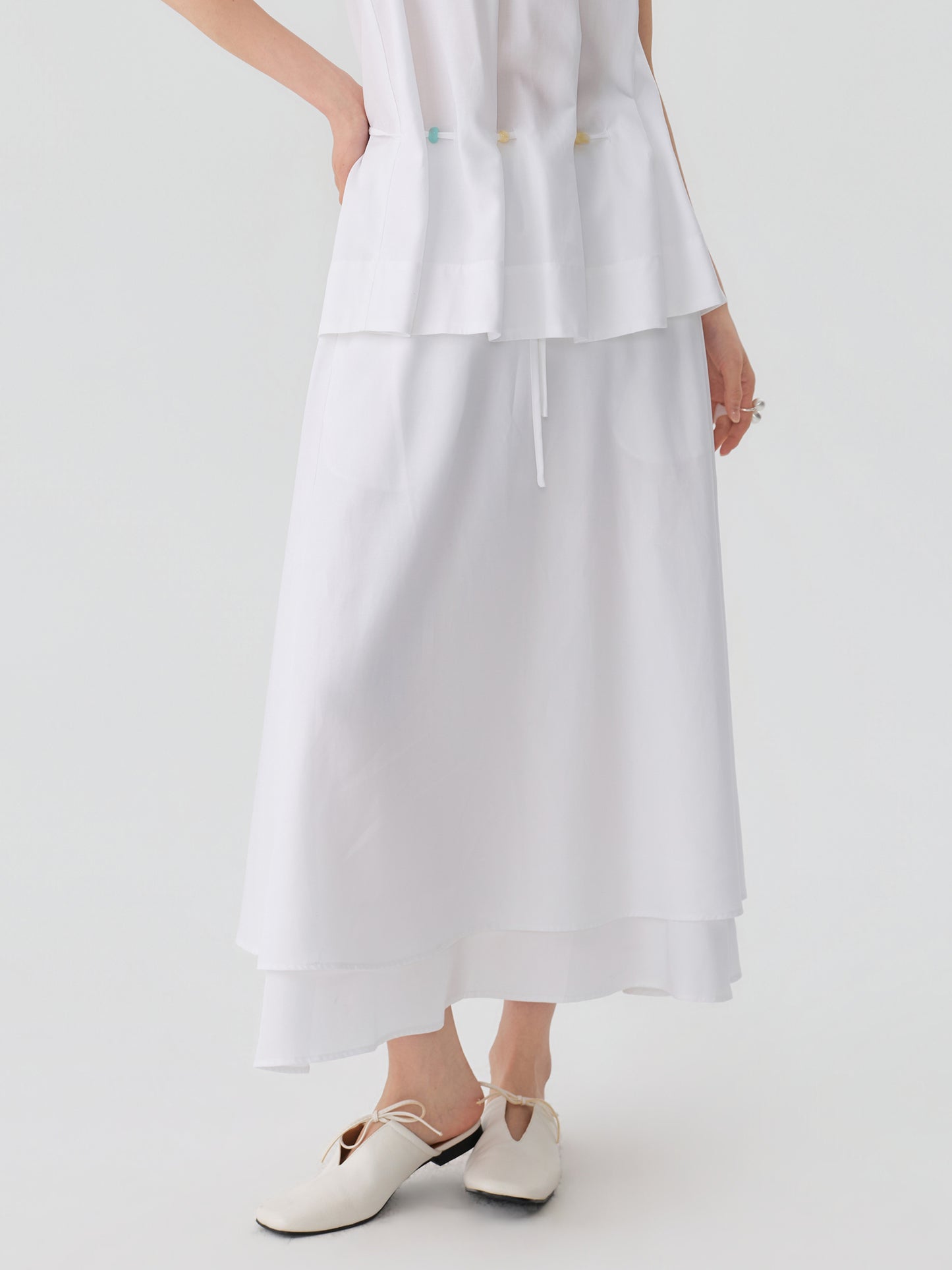 Drift Layer Drawstring Skirt