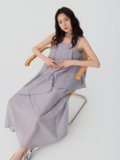 Draped Scarf Dress