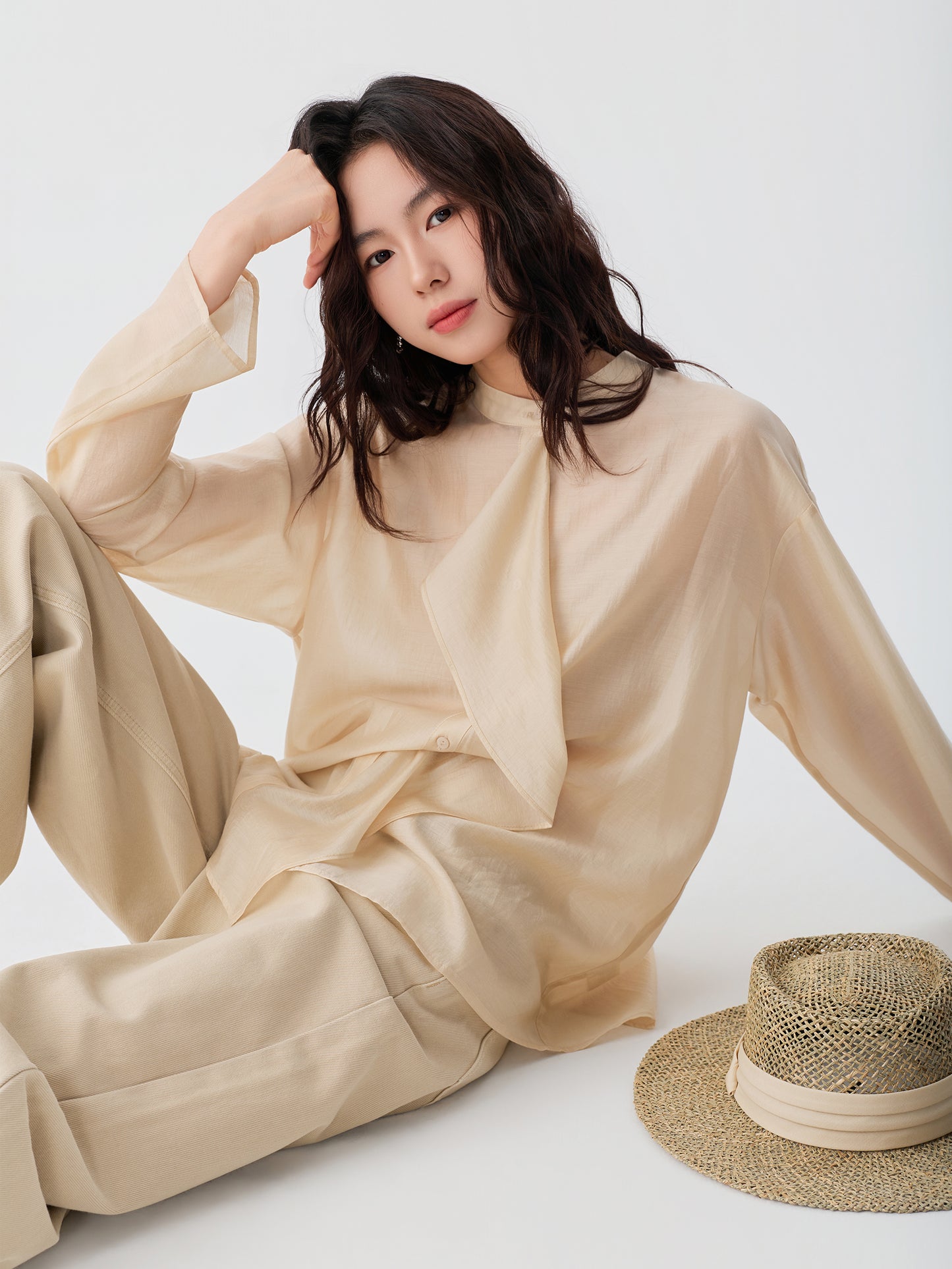 Draped Ruffle Blouse