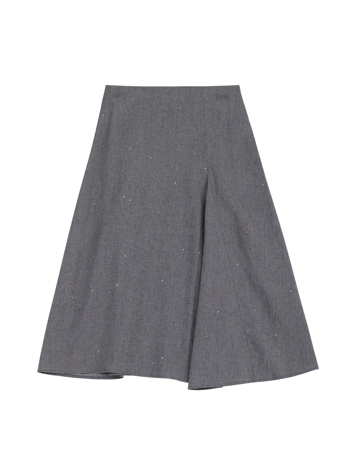 Asymmetric Drape Midi Skirt