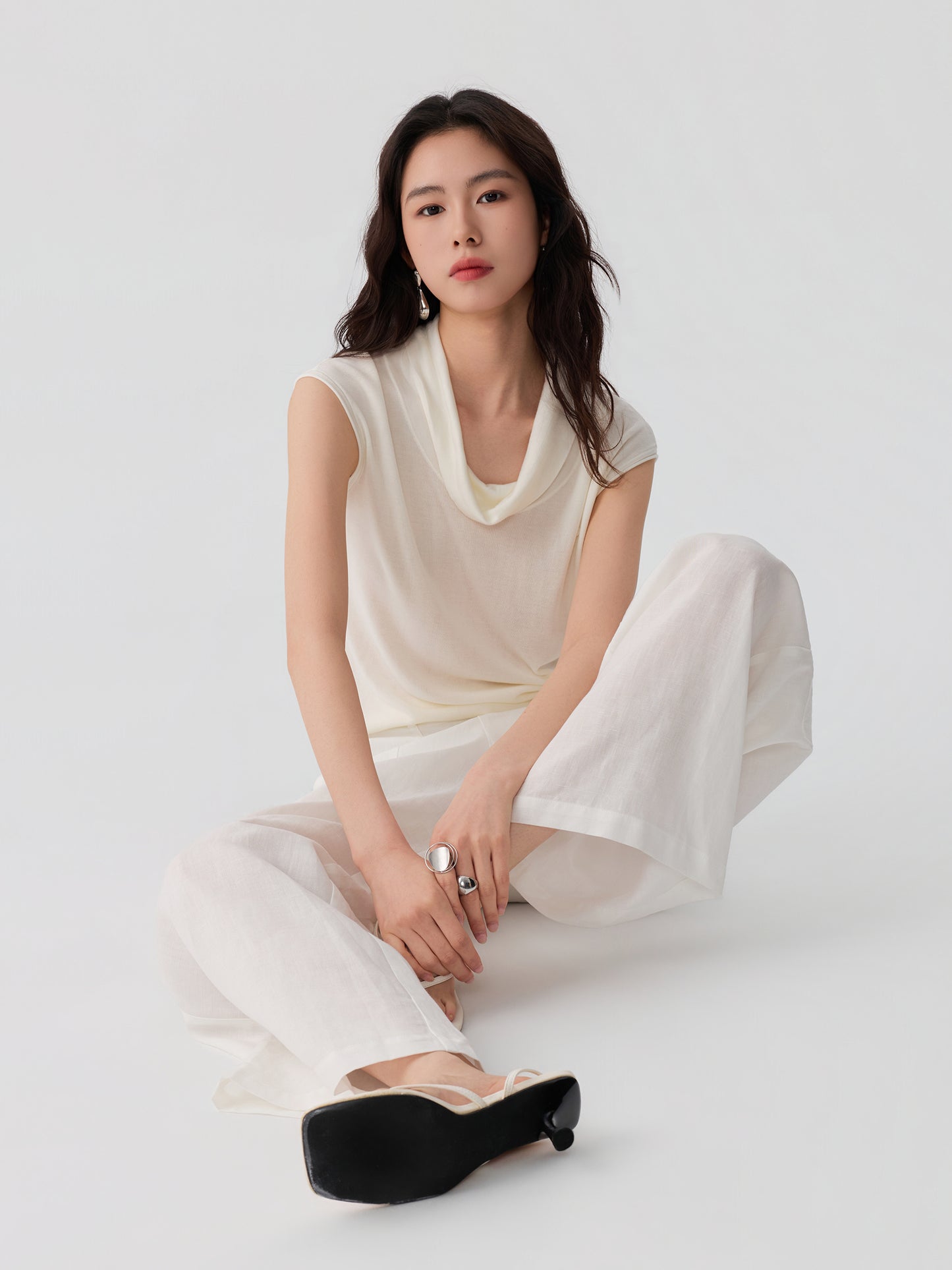 Draped Knit Top