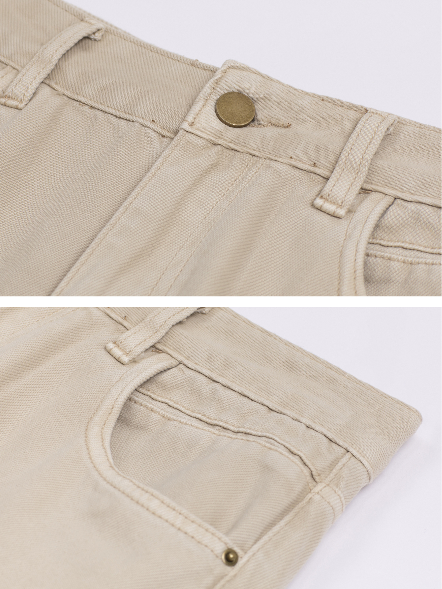 Straight-Leg Denim Trousers