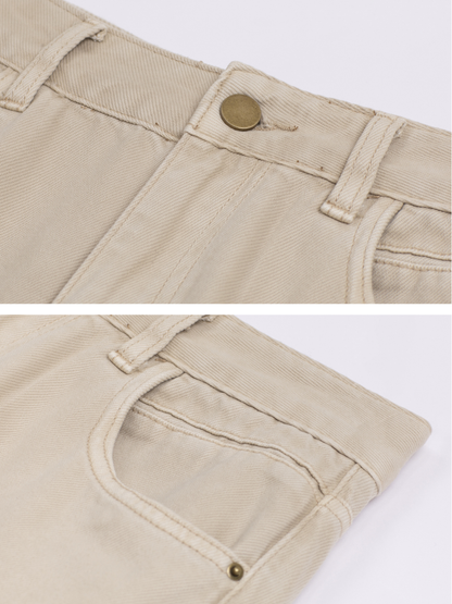 Straight-Leg Denim Trousers