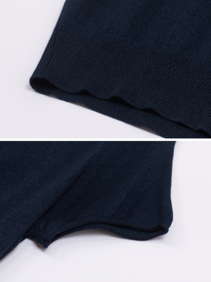 Fine Knit Polo Top