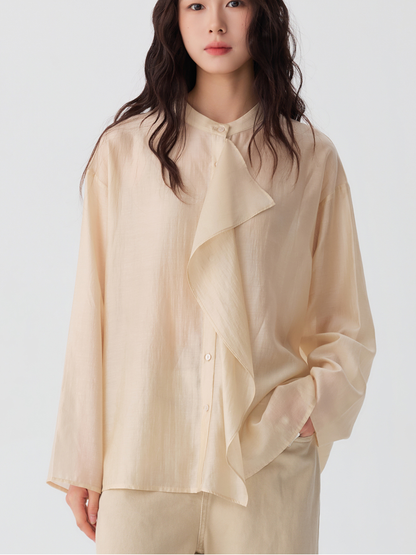Draped Ruffle Blouse