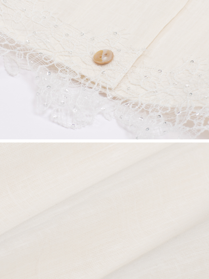 Linen Blend Lace Shirt