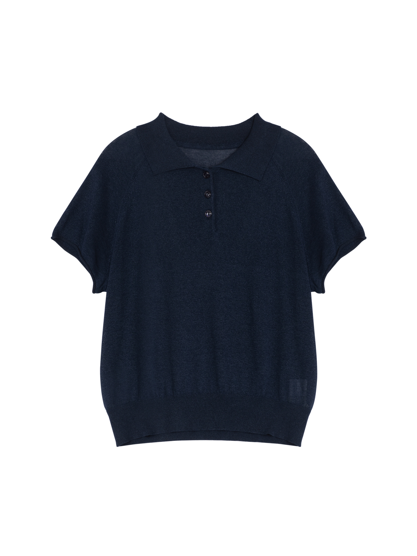 Fine Knit Polo Top