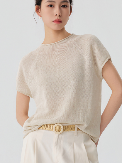 Paper Touch Raglan Knit Tee