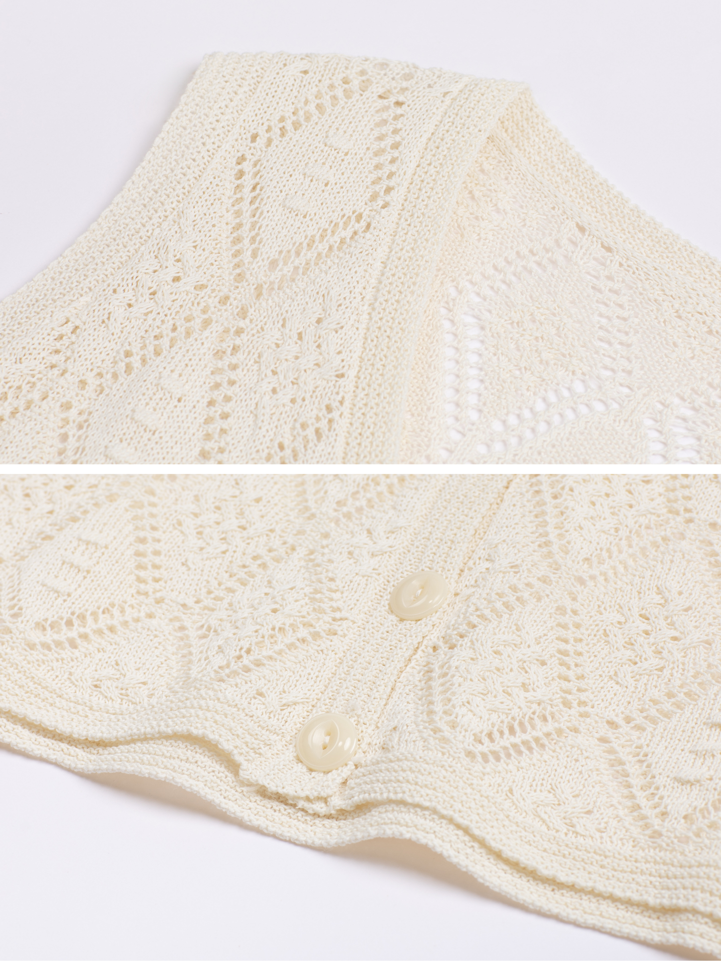 Pointelle Knit Vest