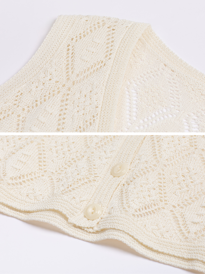 Pointelle Knit Vest