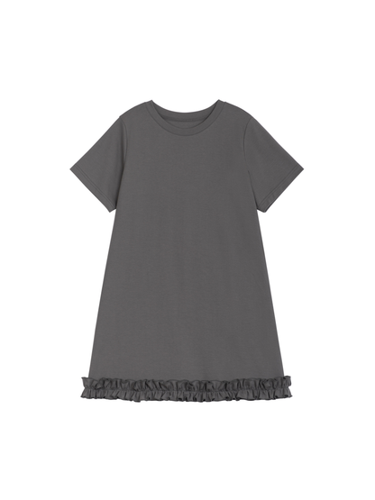 Ruffle Hem T-shirt Dress