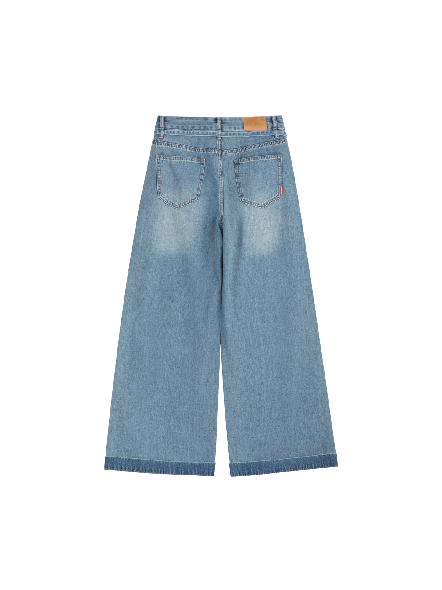Cuffed Straight-Leg Jeans