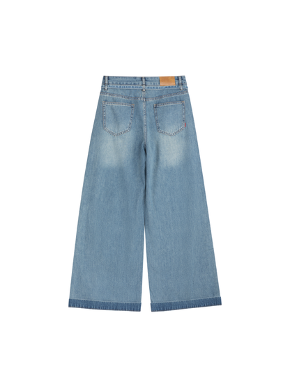 Cuffed Straight-Leg Jeans