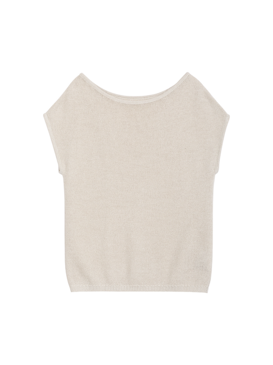 Minimal Boatneck Knit Top