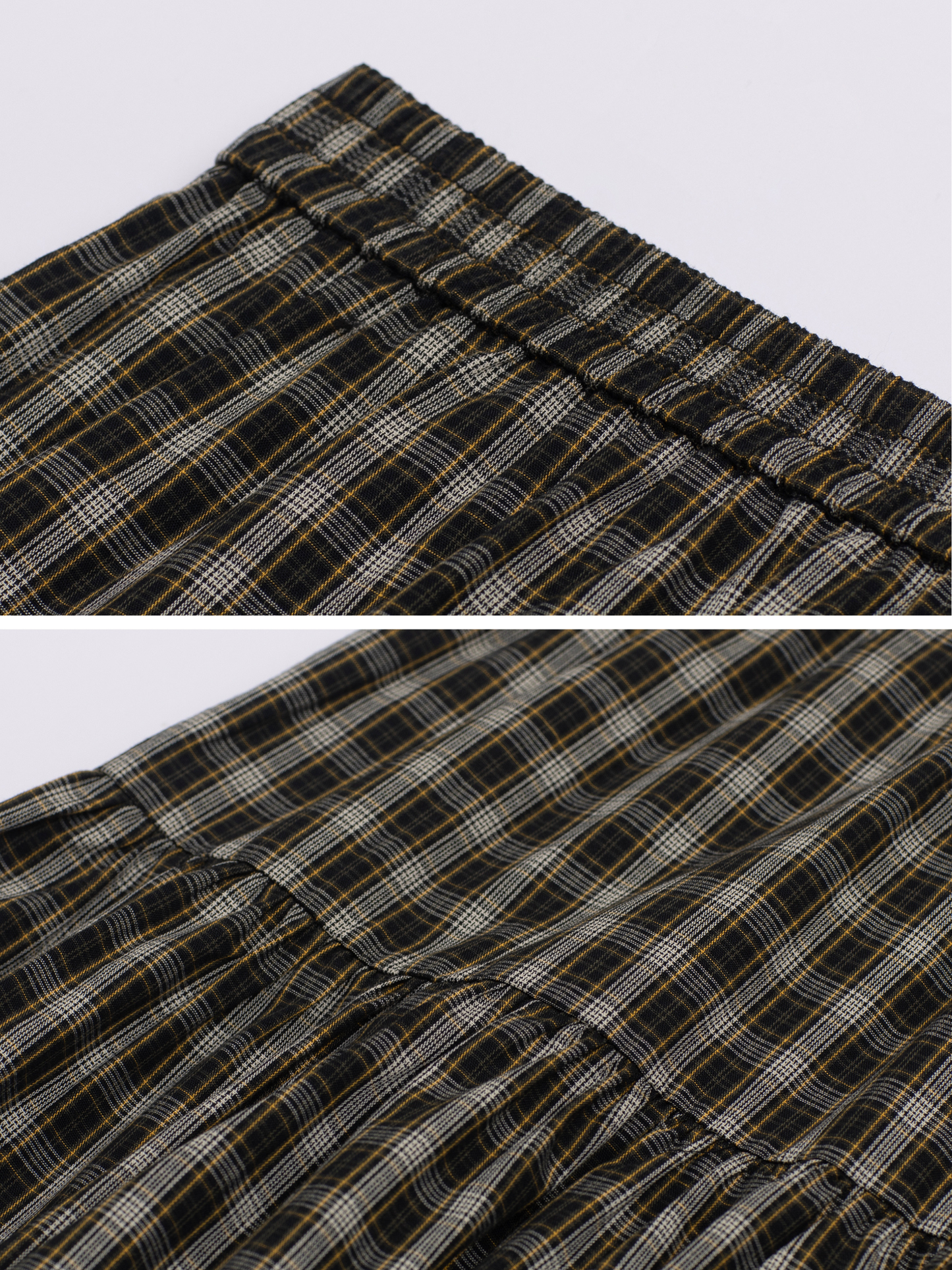 Ruffle Hem Check Skirt