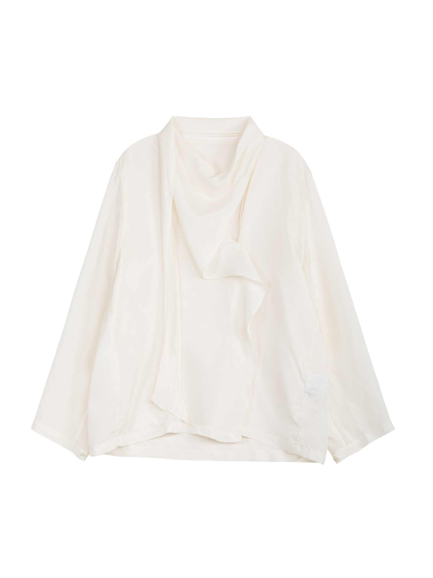 Draped Scarf Blouse